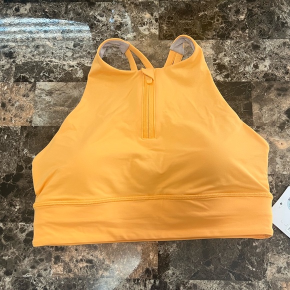 LULULEMON ENERGY HIGH NECK BRA ZIP ORANGE COLOR NWT - Picture 4 of 10